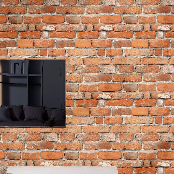 Latitude Run® Peel & Stick Brick Wallpaper Wayfair